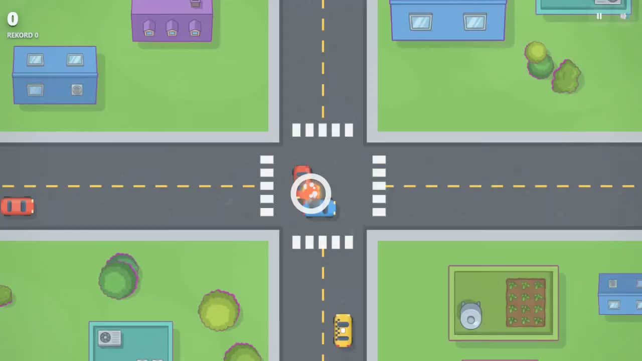 Rush Crash im Spiel: Kreuzung von oben